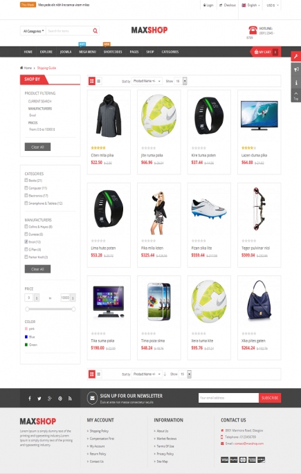 Web bán shop quần áo