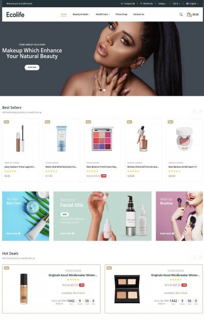 Mẫu website thẩm mỹ spa S2