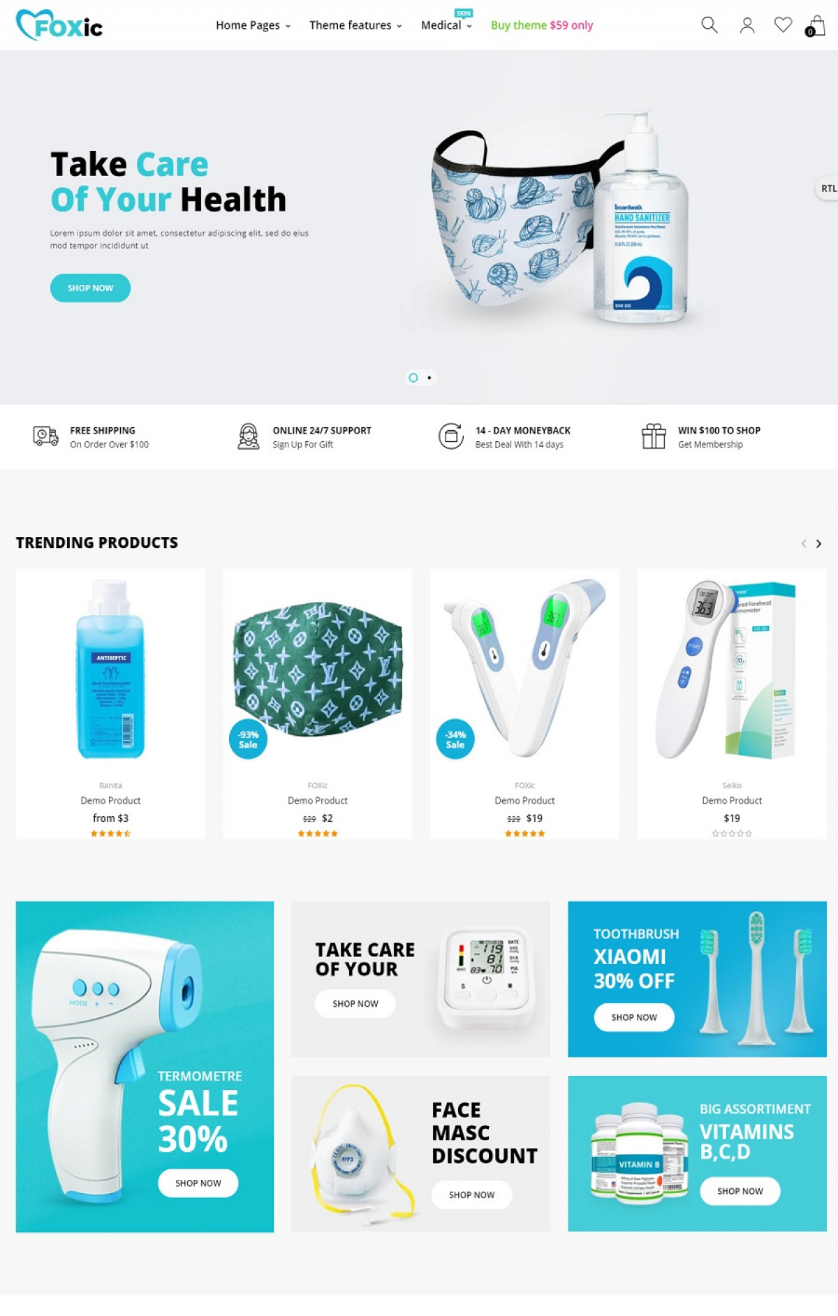 Mẫu website thẩm mỹ spa S3